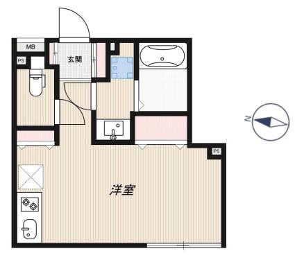 LEGALAND 下北沢(ワンルーム/3階)の間取り写真