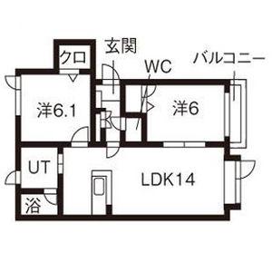 グラヴィス(2LDK/1階)の間取り写真