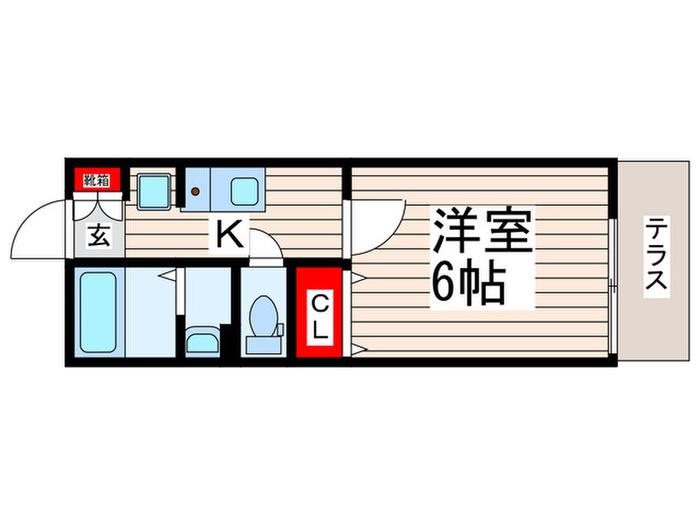 SAHEYIII(1K/1階)の間取り写真