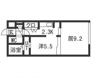 ポーザタウン当別NO-2(1LDK/3階)の間取り写真