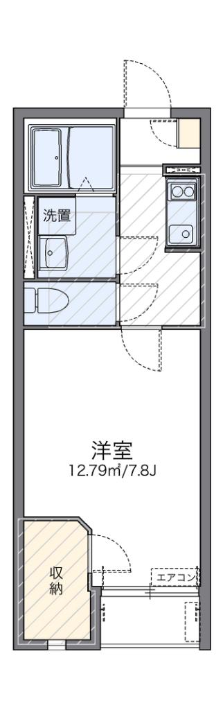 レオネクストピエノ フィオーレ(1K/2階)の間取り写真