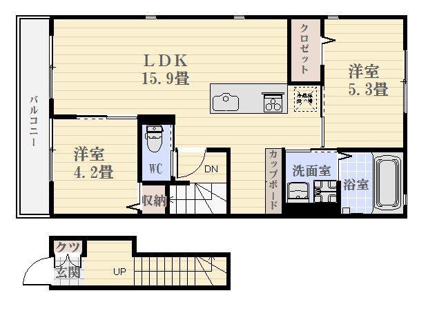 レトアプルミエ(2LDK/2階)の間取り写真