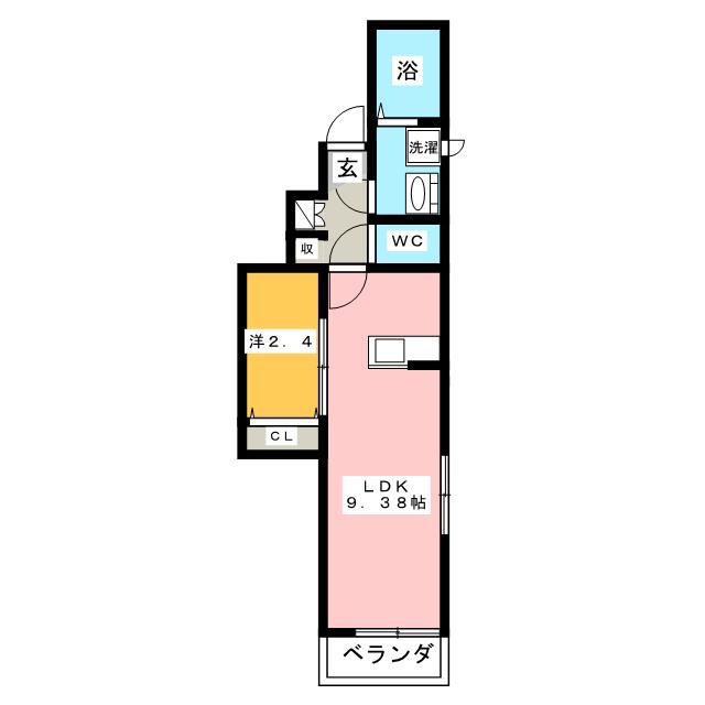ツインパティオ(1LDK/3階)の間取り写真