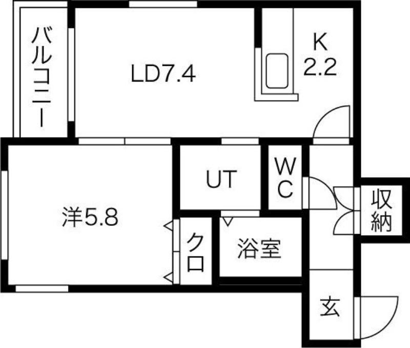 COZY PLACE 栄通(1LDK/1階)の間取り写真