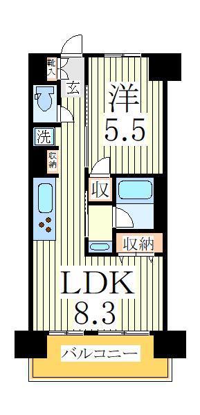 ART RESIDENCE IN OOTAKA-NO-MORI A棟(1LDK/2階)の間取り写真