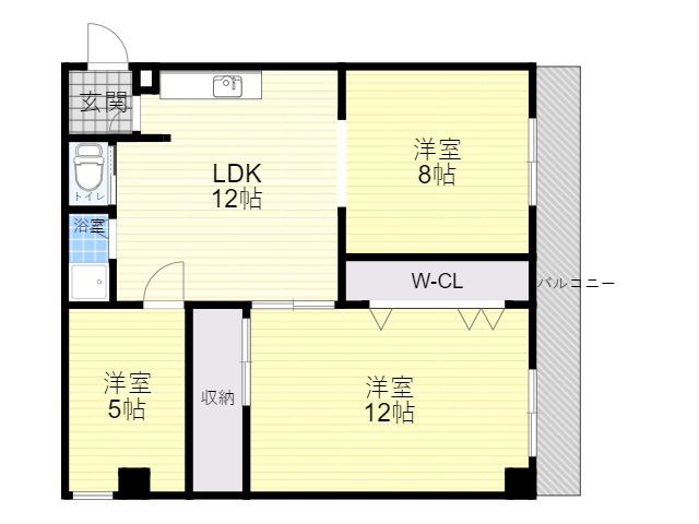 雅叙園ハイツ(3LDK/9階)の間取り写真