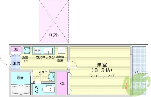 コリーヌ南光台Ⅰ番館(1K/1階)の間取り写真
