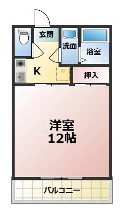 レストハウス(1K/2階)の間取り写真