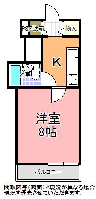 コーポアンジェリック(1K/1階)の間取り写真