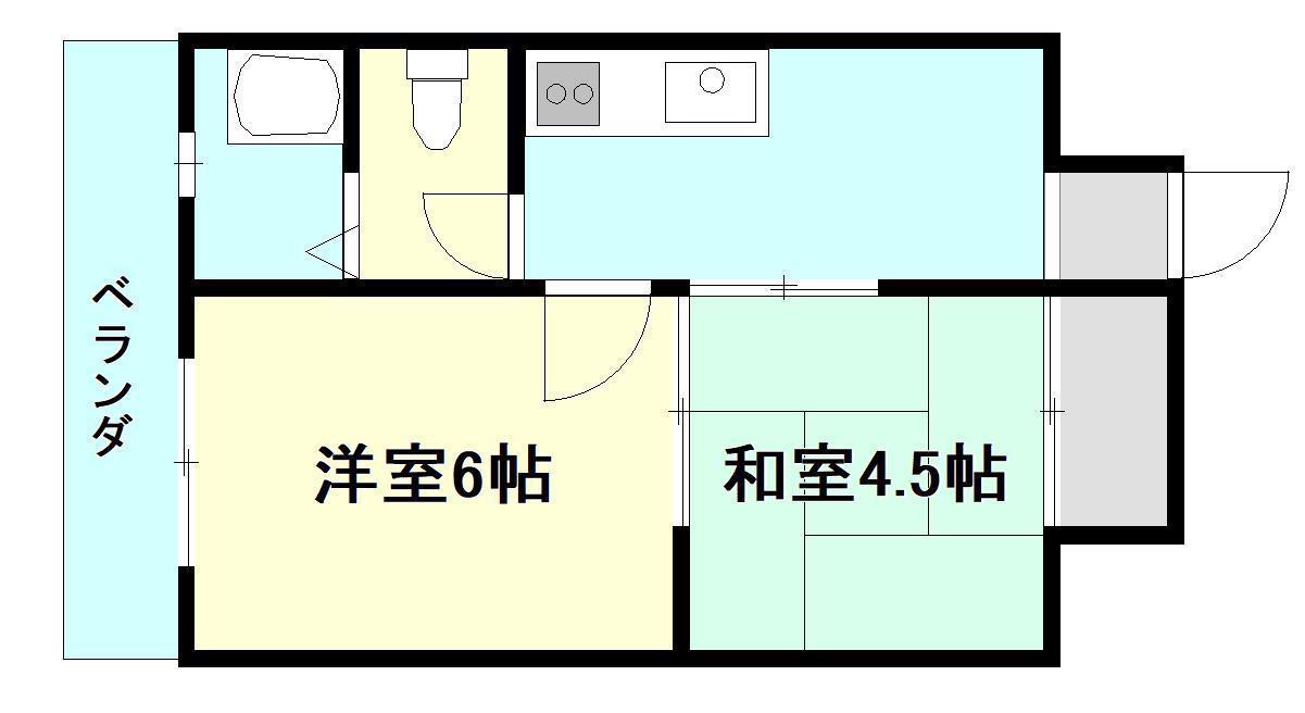 豊マンション(2K/3階)の間取り写真