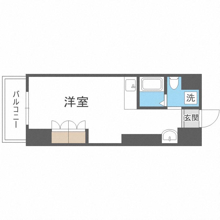 SK TOWER心斎橋イースト(ワンルーム/10階)の間取り写真