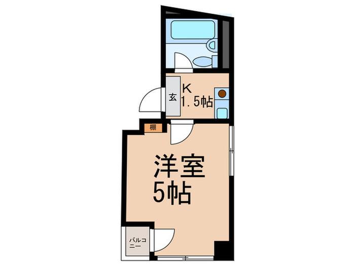 灘ステーションパーク(1K/3階)の間取り写真