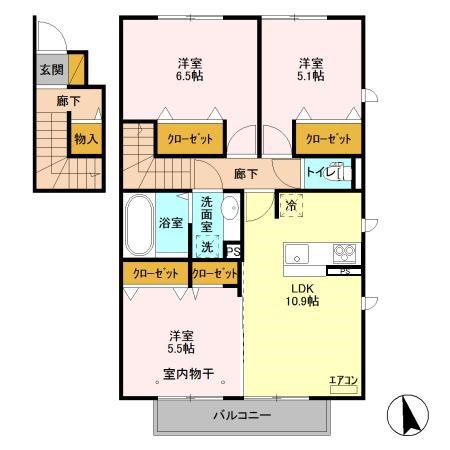ルーチェ(3LDK/2階)の間取り写真