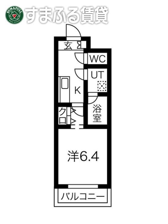 SKY COURT PREMIER(1K/1階)の間取り写真
