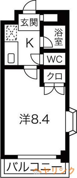 シティライフ打越(1K/1階)の間取り写真