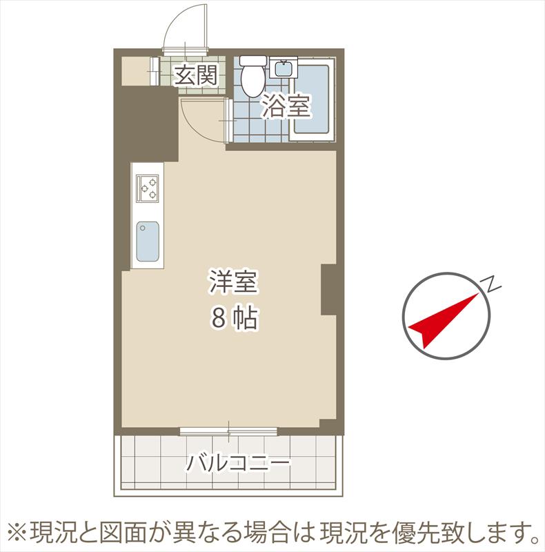 アシスト水戸マンション(ワンルーム/3階)の間取り写真