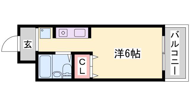 ア・ノヴァ(1K/4階)の間取り写真