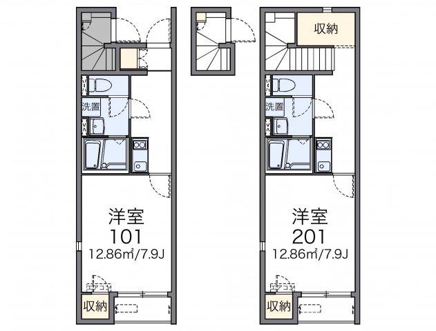 レオネクストYOSHIE(1K/2階)の間取り写真