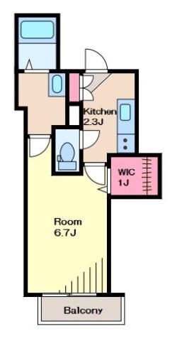 E-MAISON中延(1K/2階)の間取り写真