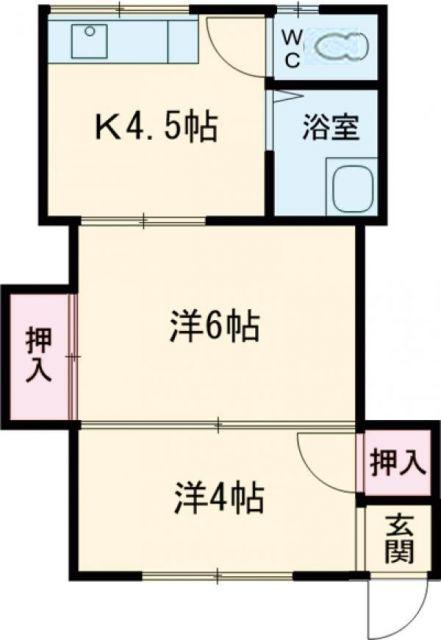 ユニオンハウス(1SK/1階)の間取り写真