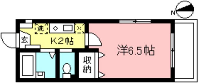 ピュア クレセント(1K/1階)の間取り写真