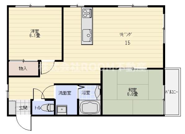 カーサラシャンテ(2LDK/2階)の間取り写真