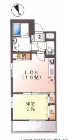 グリシーヌ(1LDK/3階)の間取り写真