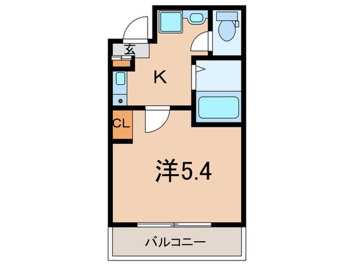 BREEZE PARK鶴見(1K/3階)の間取り写真