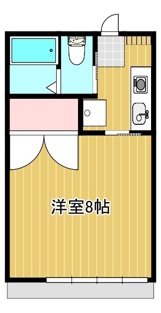 コーポ男澤II(1K/2階)の間取り写真
