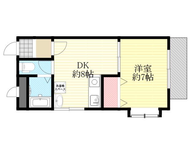 サンパレス新大阪(1LDK/5階)の間取り写真