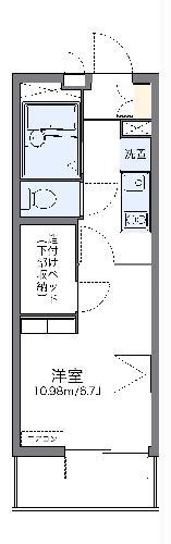 レオパレスTANASE(1K/4階)の間取り写真