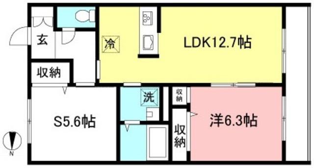 ラウレア(1SLDK/1階)の間取り写真