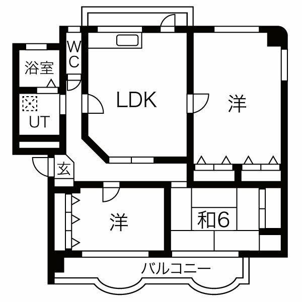 アーベイン川津(3LDK/1階)の間取り写真
