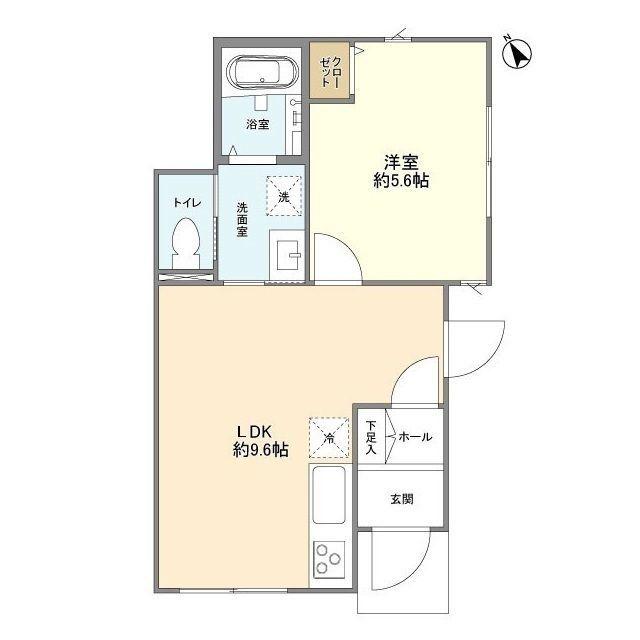 グラナーダ(1LDK/1階)の間取り写真