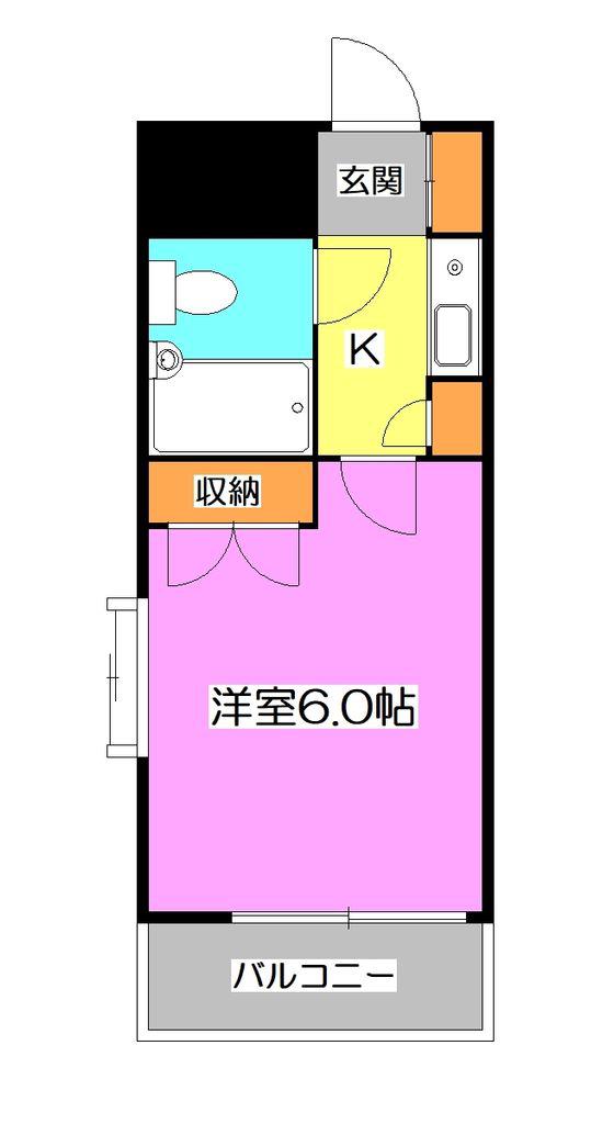 ライブコア清瀬(1K/2階)の間取り写真