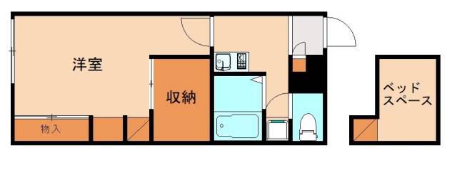 レオパレス岩瀬(1K/1階)の間取り写真