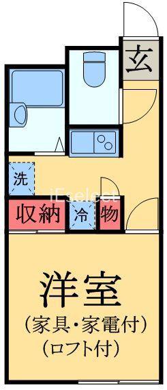 LPアネックス志津(1K/1階)の間取り写真