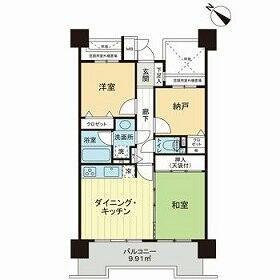 レクセルプラザ西川口(2LDK/6階)の間取り写真