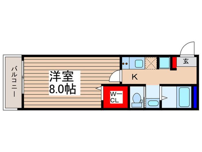 SSみずほ台04AP(1K/3階)の間取り写真