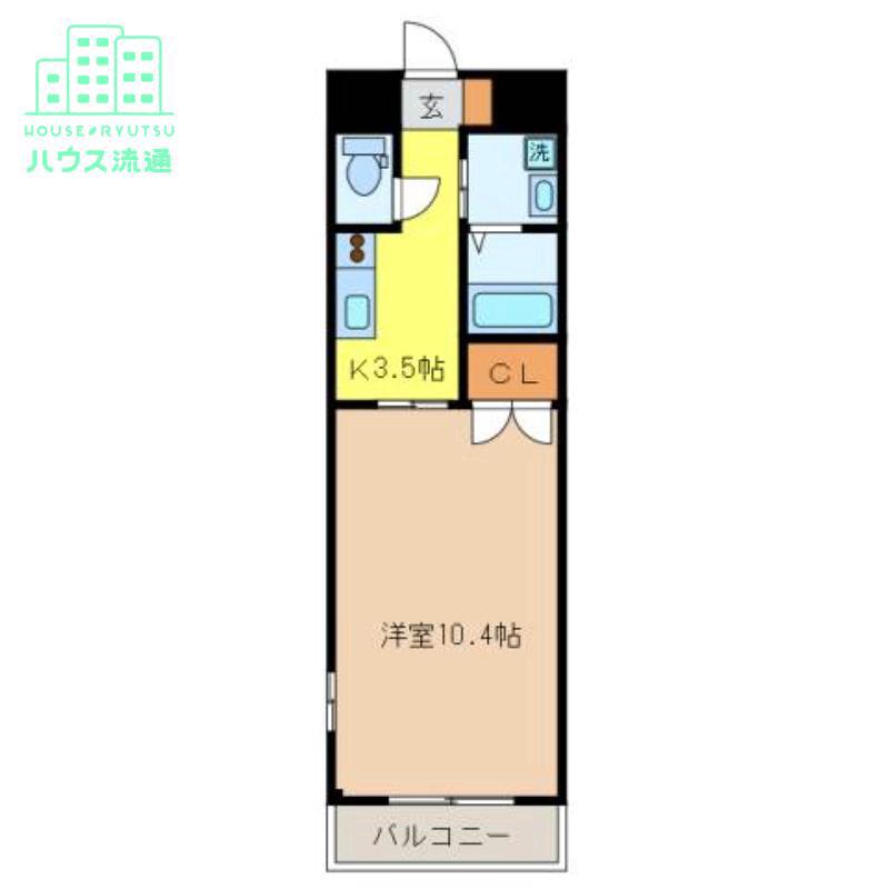 LUCAS ISAHAYA(1K/6階)の間取り写真