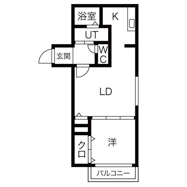 グランメゾン南4条(1LDK/1階)の間取り写真