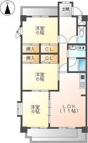 PASTORAL-N(3LDK/4階)の間取り写真
