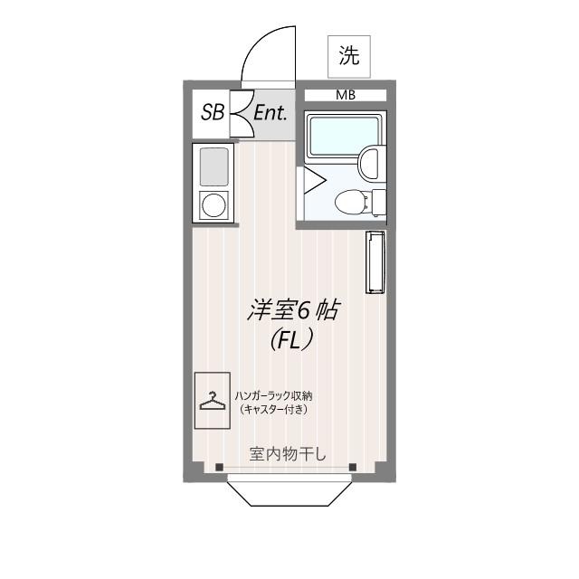 コンフォート大岩(ワンルーム/3階)の間取り写真