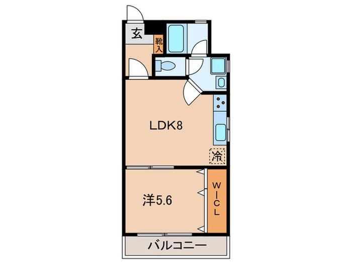 エンジェルス守屋(1LDK/2階)の間取り写真