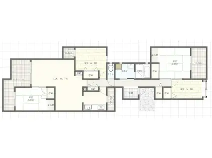 藤和ライブタウン(4LDK/3階)の間取り写真