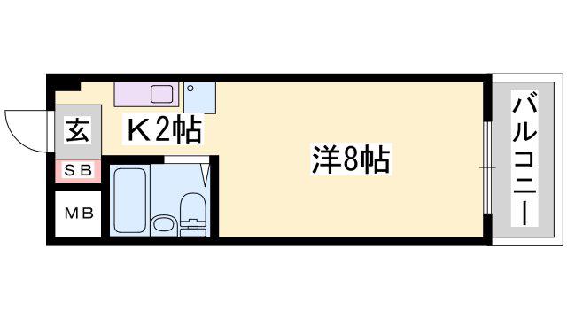 ソフィア辻井(1K/4階)の間取り写真