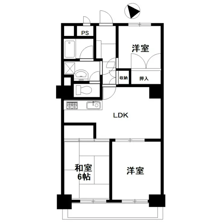 オリエント丹野マンション豊田 1階階 間取り