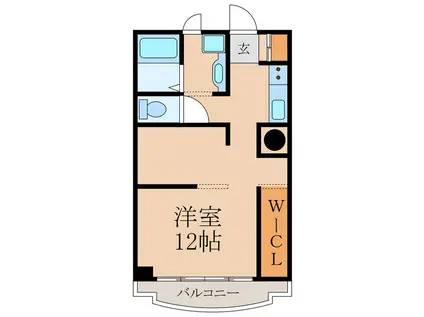 カームマンション(ワンルーム/3階)の間取り写真