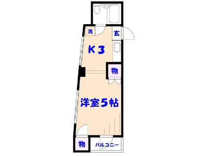 シティハウス千島(1K/2階)の間取り写真