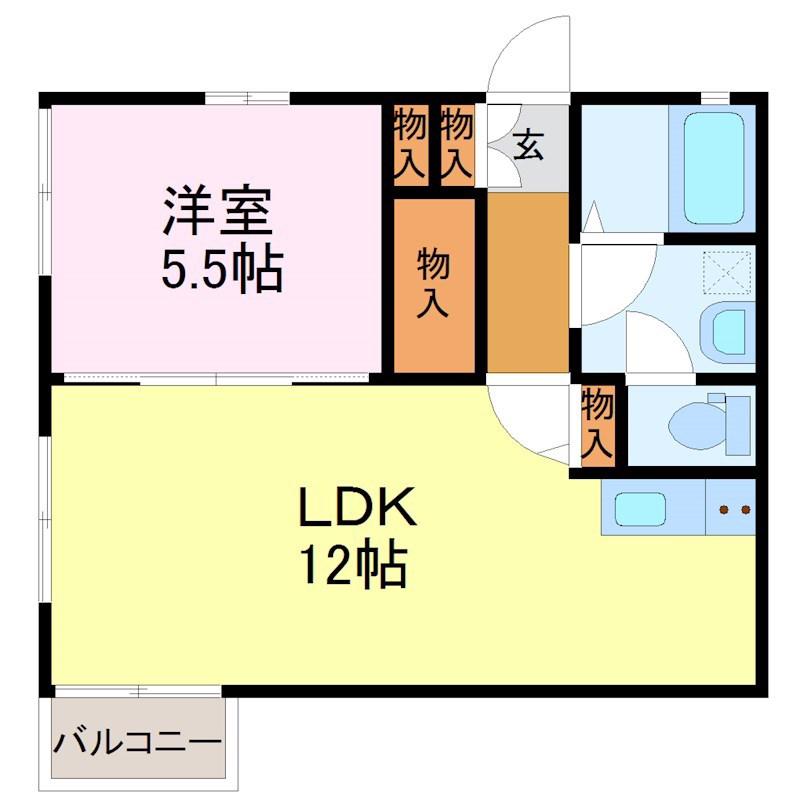 TクレストABハウス(1LDK/1階)の間取り写真